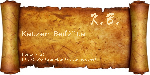 Katzer Beáta névjegykártya