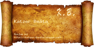 Katzer Beáta névjegykártya